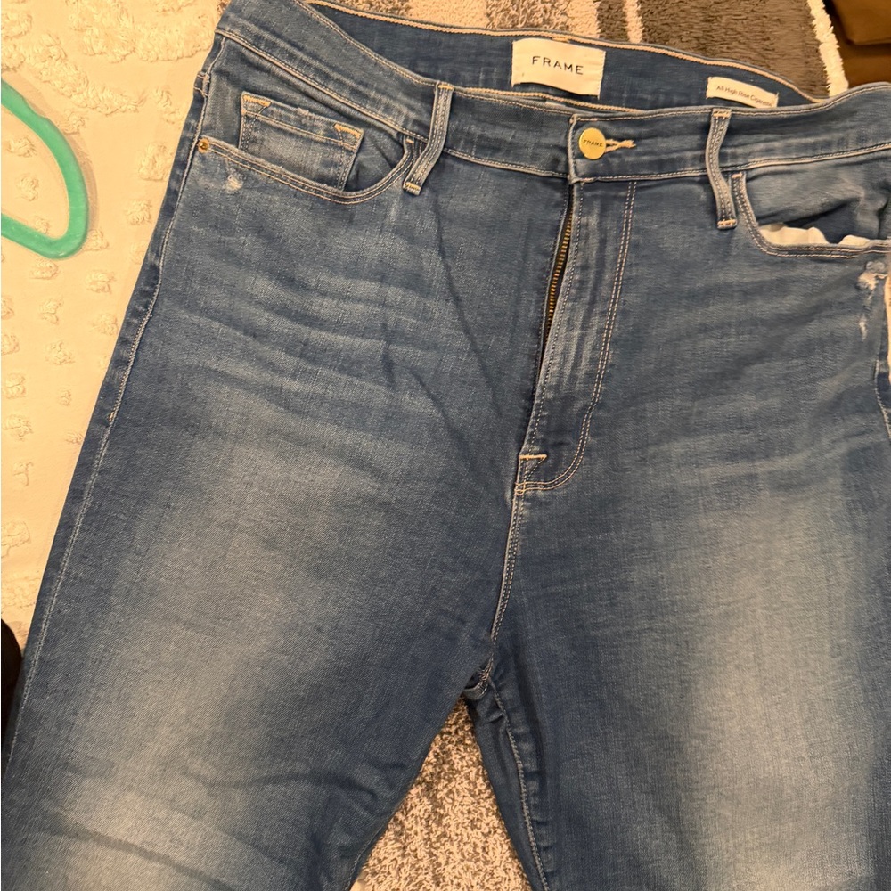 Frame Blue Denim Skinny Jeans